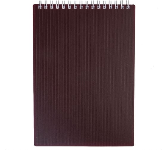 Блокнот Hatber VELVET 80 л, А5, клетка, бордо, 56 шт в упаковке 081546 1