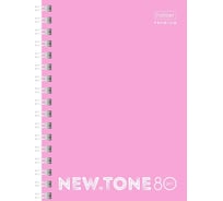 Записная книжка Hatber Premium 80л А6 клетка Бумага Офсетная 80г/кв.м перфорация NEWtone PASTEL ПИОН, 96шт. 065603