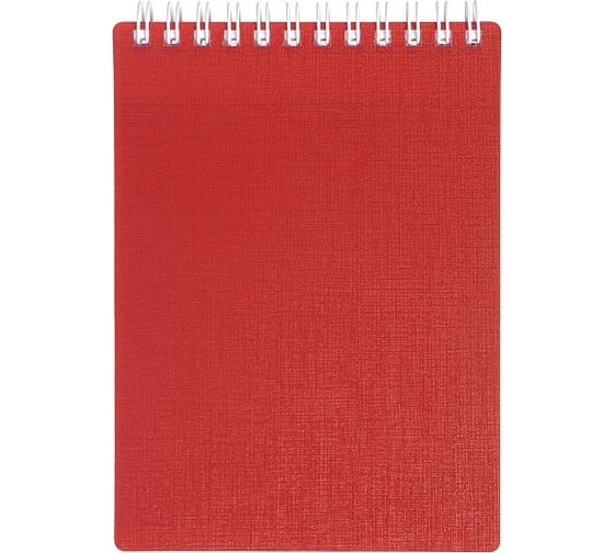 Блокнот Hatber CANVAS 80 л, А7, клетка, красный, 60 шт в упаковке 081535 1