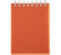 Блокнот Hatber LINE NEON 80 л, А7, клетка, оранжевый, 60 шт в упаковке 081519