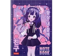 Записная книжка Hatber 48л А6 клетка твердый переплет НекоТян_аниме, 36шт. 082313