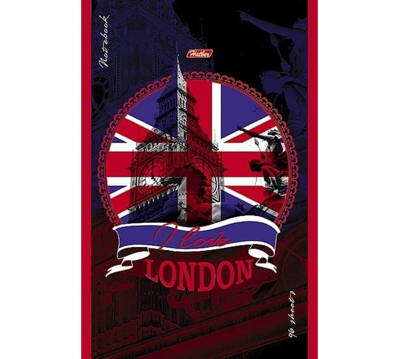 Блокнот Hatber LONDON 96 л, А5, клетка, лак, 50 шт в упаковке 035122 1