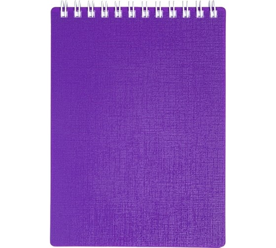 Блокнот Hatber CANVAS 80 л, А6, клетка, фиолетовый, 48 шт в упаковке 081531