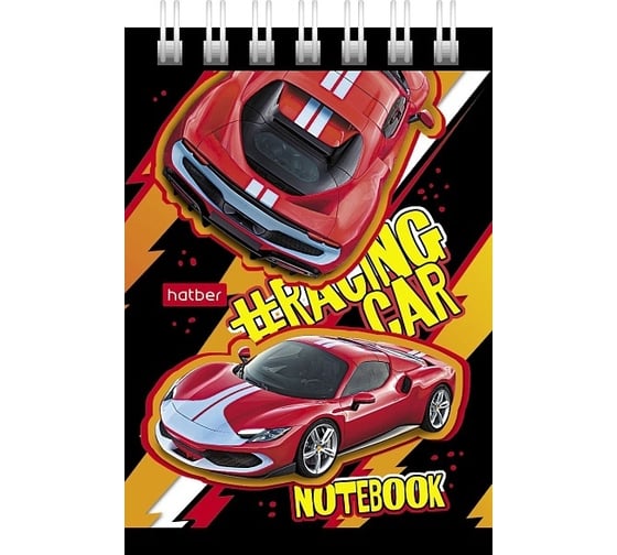 Блокнот Hatber Автомобили 40 л, А7, тонированный блок без линовки, 100 шт в упаковке 081132 1