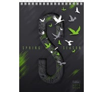 Блокнот Hatber Seasons 80 л, А5, клетка, матовая ламинация, 3D лак, 56 шт в упаковке 066431