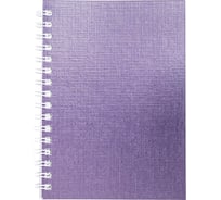 Записная книжка Hatber 80л А6 клетка Бумвинил METALLIC Фиолетовая, 120шт. 066840