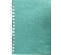 Записная книжка Hatber 80л А6 клетка Бумвинил METALLIC МЯТА, 120шт. 066838