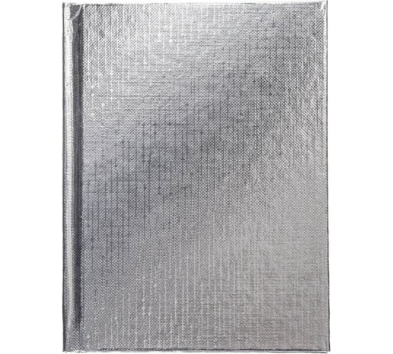 Записная книжка Hatber 64л А6 клетка/линия твердый переплет Бумвинил METALLIC Серебро, 40шт. 067470