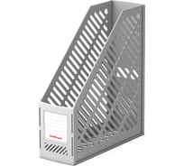 Подставка для бумаг ErichKrause Classic вертикальная, пластиковая, 90 мм, серый 5017