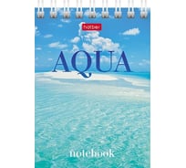 Блокнот Hatber AQUA 60 л, А7, клетка, 65 г/кв.м, обложка мелованный картон, 78 шт в упаковке 081166