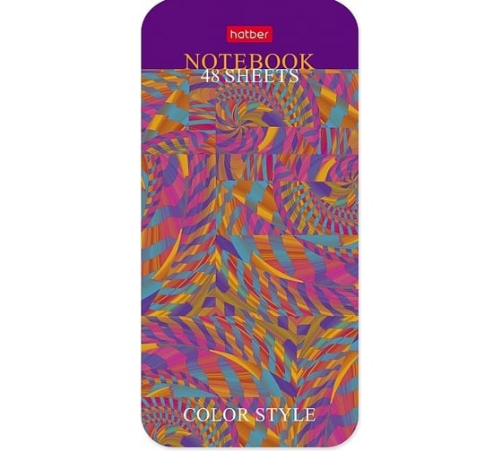 Блокнот Hatber Color style 48 л, А6, линия, обложка мелованная бумага на клею, с фигурной высечкой, 8 шт в упаковке 059941