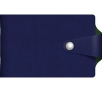 Визитница Hatber VIVELLA BICOLOUR 12 карманов, двухцветный, 70x120 мм, синий/зеленый, хлястик с кнопкой, 1 шт в упаковке 054667