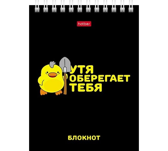 Блокнот Hatber УтяКря 40 л, А6, клетка, обложка мелованный картон, УФ-лак, 6 шт в упаковке 079618