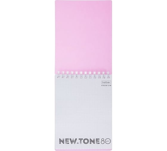 Блокнот Hatber Premium NEWtone PASTEL ПИОН 80 л, А6, клетка, бумага офсетная, 80 г/кв.м, запечатанный титульный лист, 48 шт в упаковке 065597