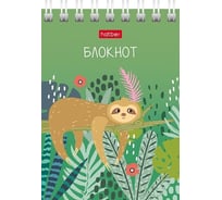 Блокнот Hatber Джунгли 40 л, А7, клетка, 65 г/кв.м, обложка мелованный картон, 120 шт в упаковке 081187