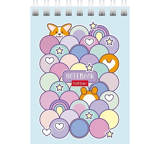 Блокнот Hatber Забавные ушки 60 л, А7, клетка, 65 г/кв.м, обложка мелованный картон, 78 шт в упаковке 076976 1
