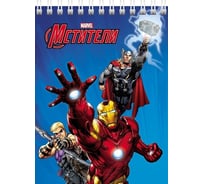 Блокнот Hatber Мстители MARVEL 40 л, А6, клетка, обложка мелованный картон, УФ-лак , 96 шт в упаковке 056983
