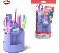 Настольный вращающийся пластиковый набор ErichKrause Mini Desk, Pastel, фиолетовый 53232