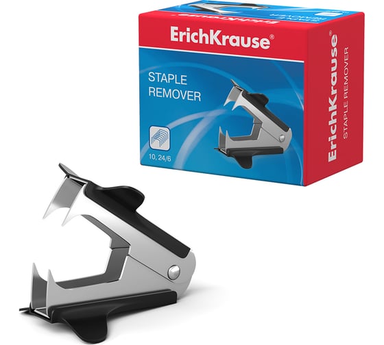 Антистеплер с фиксатором ErichKrause EasyOut Classic, черный, в коробке по 1 шт. 4559