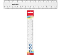 Пластиковая линейка ErichKrause Classic, 20 см, белый, в пакете 53876