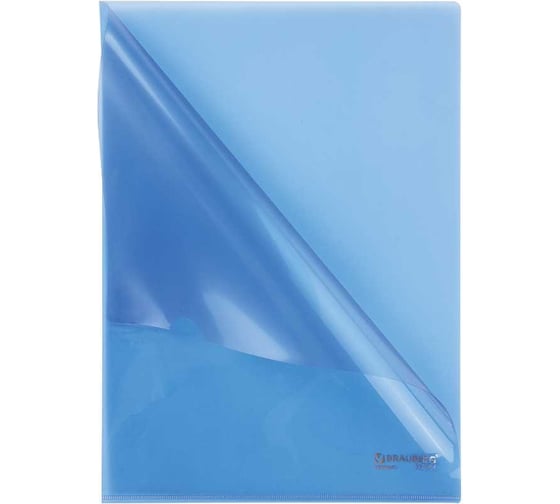Папка-уголок BRAUBERG 15 шт., а4, синяя 880526