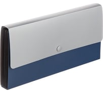 Папка-органайзер DELI А6, 260x140x25, 13 отделений, синяя, 650 мкм, 5562 1761658