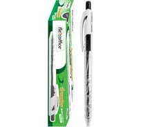 Автоматическая шариковая ручка Flexoffice trendee черная, 12 шт. FO-019 BLACK