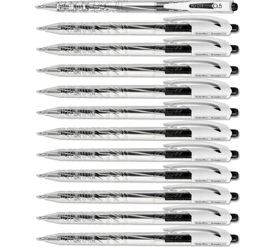 Автоматическая шариковая ручка Flexoffice trendee черная, 12 шт. FO-019 BLACK