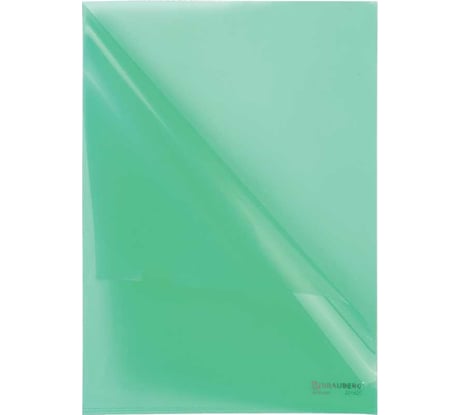 Папка-уголок BRAUBERG 15 шт., а4, зеленая 880524