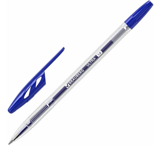 Шариковая ручка BRAUBERG ultra, синяя, 50 шт., чернила германия 880397