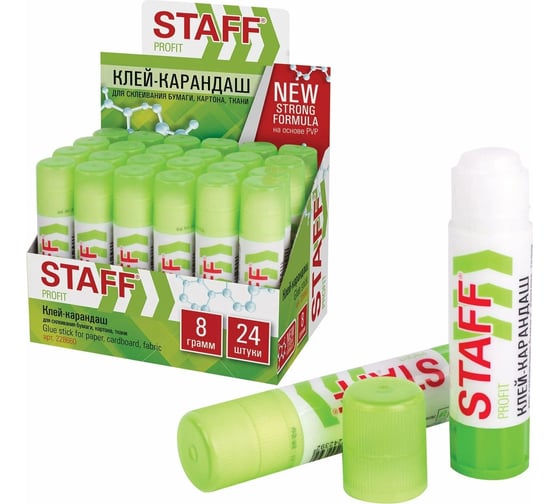 Клей-карандаш Staff profit 8 г, 24 шт. 880238 1