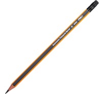 Чернографитный карандаш DELI hb, 3-гранный, с ластиком, оранжевый/серый, 12 шт. 1739294