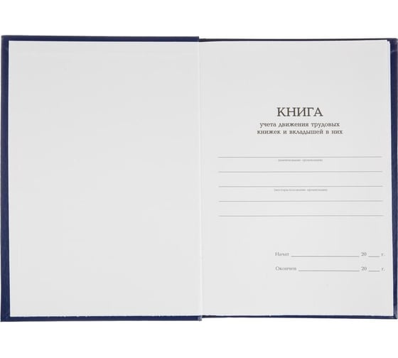 Книга учета движения трудовых книжек и вкладышей в них Attache А4, блок офсет, 96 л, бумвинил 1780807