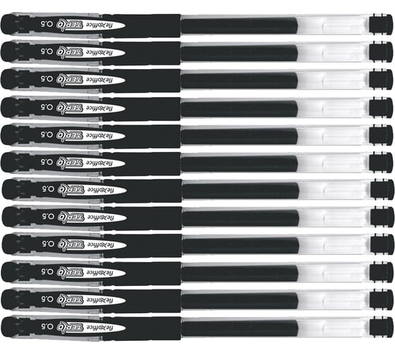 Гелевая ручка Flexoffice tepco черная, 12 шт. FO-GEL08 BLACK
