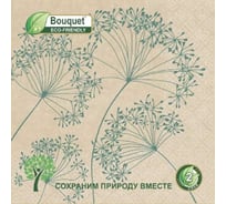 Бумажные салфетки EUROHOUSE Крафт Гармония, Bouquet eco-friendly 33x33 см, 2 слоя, 25 л 57005
