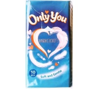 Бумажные платочки EUROHOUSE Only You, 2-слоя, 10 листов, 10 шт. в упаковке 15205