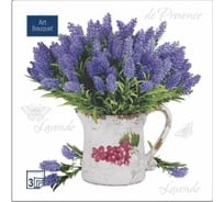 Бумажные салфетки EUROHOUSE Лаванда Art Bouquet 33x33 см, 3 слоя, 20 шт. 37393