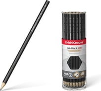 Чернографитный карандаш ErichKrause Jet Black, шестигранный, HB 45478