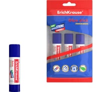 Клей-карандаш ErichKrause Extra, 8 г, в пакете по 3 шт. 59638
