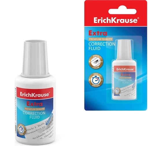 Корректирующая жидкость с кисточкой ErichKrause Extra 20 г 2364