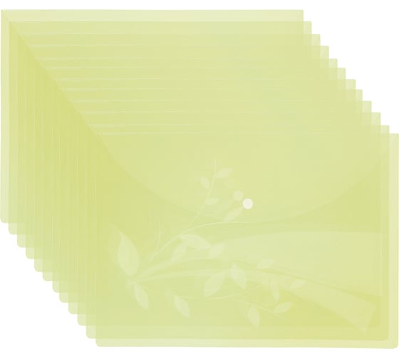 Папка на кнопке Flexoffice А4, желтая, 12 шт. FO-CBF02 YELLOW