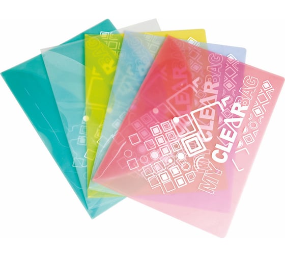 Папка на кнопке Flexoffice А4, желтая, 10 шт. FO-CBF05 YELLOW