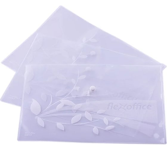 Папка на кнопке Flexoffice А4, голубая, 12 шт. FO-CBF02 BLUE
