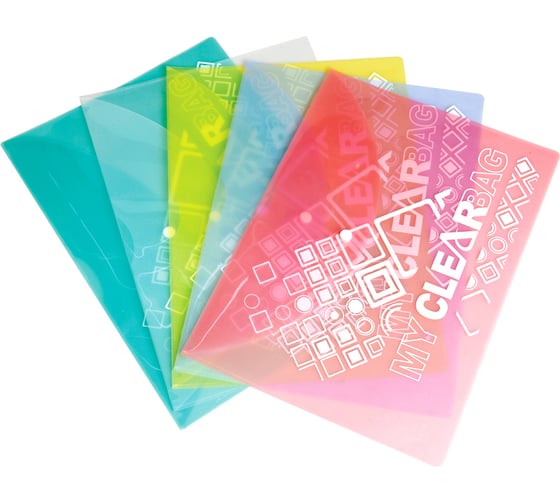 Папка на кнопке Flexoffice А4, голубая, 12 шт. FO-CBF02 BLUE