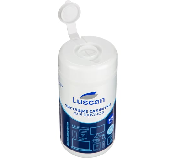 Салфетки д/экранов Luscan, туба, 100шт/уп 112х170 МБЛ LUSCAN 1763025