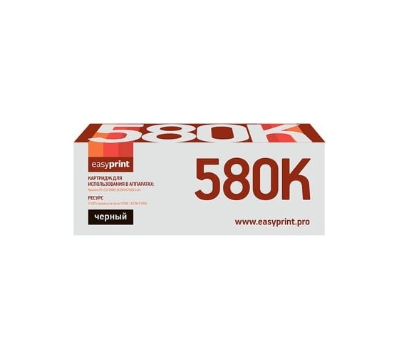 Тонер-картридж EasyPrint (TK-580K/TK580K/580K) для Kyocera FS-C5150DN, ECOSYS P6021 (3500 стр.) черный, с чипом LK-580K
