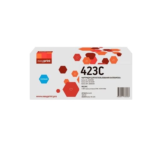Картридж EasyPrint (TN-423C) для Brother HL-L8260CDW, DCP-L8410CDW, MFC-L8690CDW (4000 стр.) голубой LB-423C 1