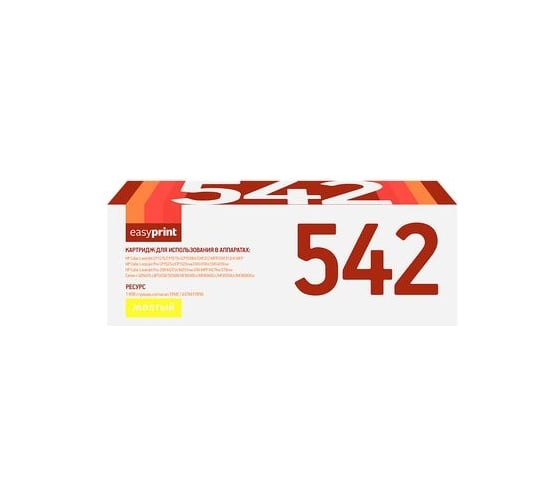 Картридж EasyPrint (CB542A/CE322A/CF212A/716Y) для HP CLJ CP1215, CP1515, CP1525, CM1415, Pro 200 M251, M276, Canon 716Y (1800 стр.) желтый, с чипом LH-542 U 1
