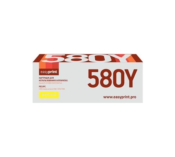 Тонер-картридж EasyPrint (TK-580Y/TK580Y/580Y) для Kyocera FS-C5150DN, ECOSYS P6021 (2800 стр.) желтый, с чипом LK-580Y 1