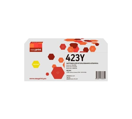 Картридж EasyPrint (TN-423Y) для Brother HL-L8260CDW, DCP-L8410CDW, MFC-L8690CDW (4000 стр.) желтый LB-423Y